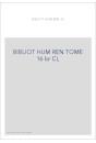 BIBLIOTHEQUE D HUMANISME T 16