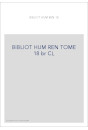 BIBLIOTHEQUE D HUMANISME T 18