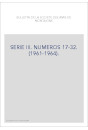 SERIE III. NUMEROS 17-32. (1961-1964).