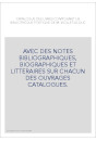 CATALOGUE DES LIVRES COMPOSANT LA BIBLIOTHEQUE POETIQUE DE M. VIOLLET-LE-DUC