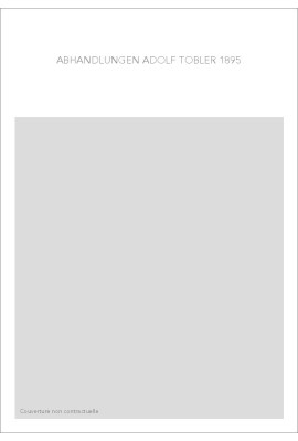 ABHANDLUNGEN ADOLF TOBLER (1895)