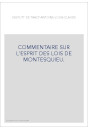 COMMENTAIRE SUR L'ESPRIT DES LOIS DE MONTESQUIEU.