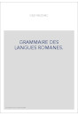 GRAMMAIRE DES LANGUES ROMANES.