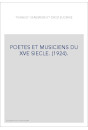 POETES ET MUSICIENS DU XVE SIECLE. (1924).