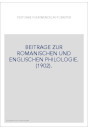 FESTGABE FUR WENDELIN FOERSTER. BEITRAGE ZUR ROMANISCHEN UND ENGLISCHEN PHILOLOGIE. (1902).