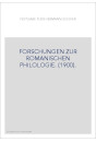 FESTGABE FUR HERMANN SUCHIER. FORSCHUNGEN ZUR ROMANISCHEN PHILOLOGIE. (1900).