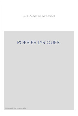 POESIES LYRIQUES.