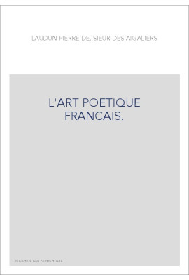 L'ART POETIQUE FRANCAIS.