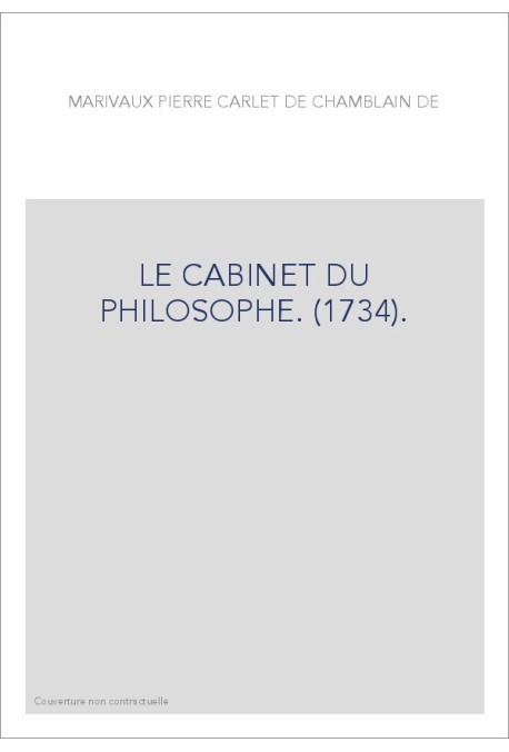LE CABINET DU PHILOSOPHE. (1734).