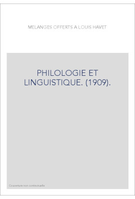 PHILOLOGIE ET LINGUISTIQUE. (1909).