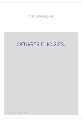 OEUVRES CHOISIES.