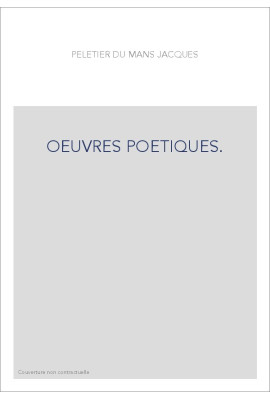 OEUVRES POETIQUES.