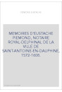MEMOIRES D'EUSTACHE PIEMOND, NOTAIRE ROYAL-DELPHINAL DE LA VILLE DE SAINT-ANTOINE-EN-DAUPHINE, 1572-1608.