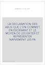 LA DECLARATION DES ABUS QUE L'ON COMMET EN ESCRIVANT ET LE MOYEN DE LES EVITER ET REPRESENTER NAYVEMENT LES P