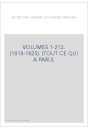 VOLUMES 1-213. (1818-1825). (TOUT CE QUI A PARU).