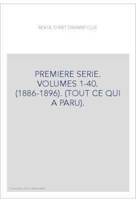 NOUVELLE SERIE. VOLUMES 1-18. (1897-1909). (TOUT CE QUI A PARU).