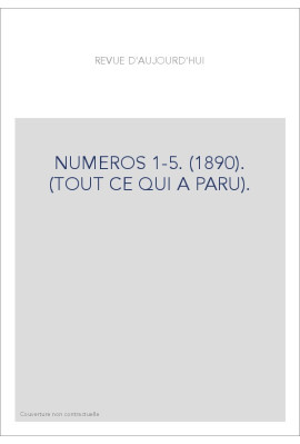 REVUE D'AUJOURD'HUI. (1890).