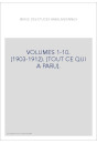 VOLUMES 1-10. (1903-1912). (TOUT CE QUI A PARU).