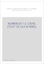 NUMEROS 1-3. (1874). (TOUT CE QUI A PARU).