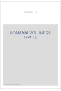 ROMANIA VOLUME 23 ( 1894 ) CL