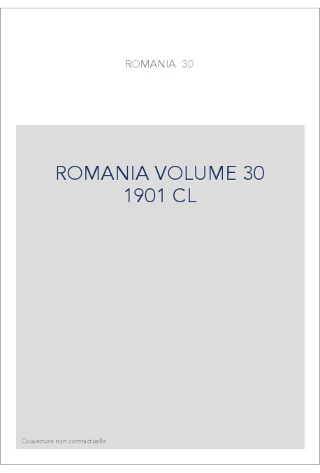 ROMANIA VOLUME 30 ( 1901 )