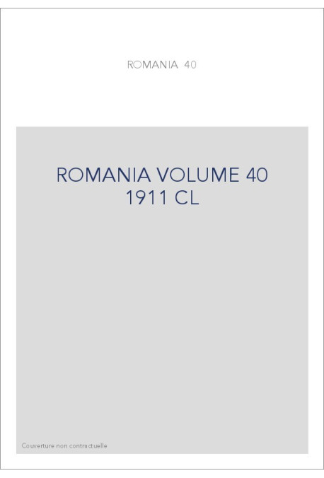 ROMANIA VOLUME 40 ( 1911 ) CL