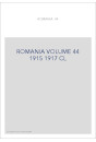 ROMANIA VOL. 44(1915-1917) CL
