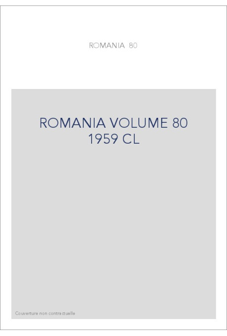 ROMANIA VOLUME 80 ( 1959 ) CL