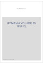 ROMANIA VOLUME 80 ( 1959 ) CL