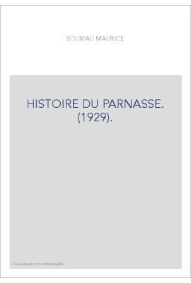 HISTOIRE DU PARNASSE. (1929).