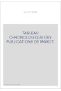 TABLEAU CHRONOLOGIQUE DES PUBLICATIONS DE MAROT.