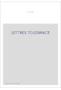 LETTRES SUR LA TOLERANCE. PRESENTE PAR PAUL VERNIERE.  (1825).