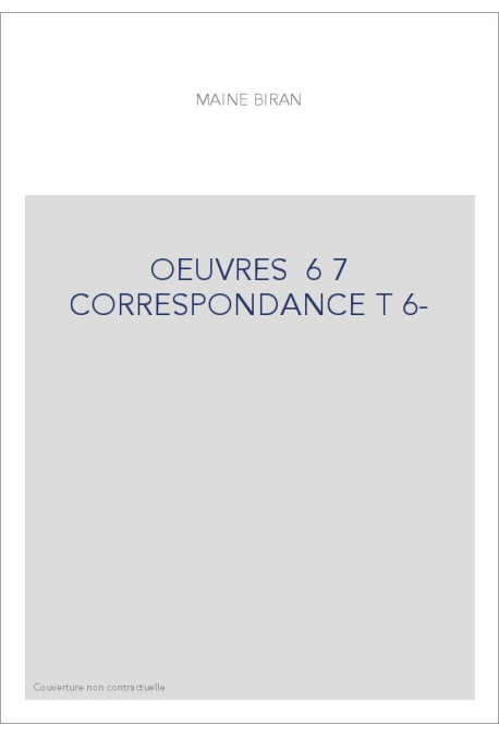 CORRESPONDANCE T 6-7