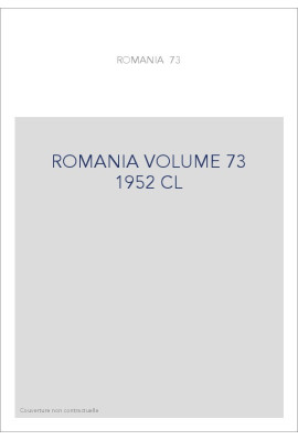ROMANIA VOLUME 73 ( 1952 )