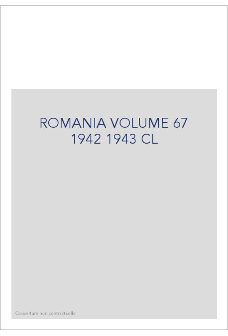 ROMANIA VOLUME 67 1942 1943 CL