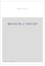 REVUE D'HISTOIRE ECONOMIQUE ET SOCIALE T2 (1909)