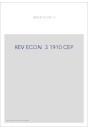 REVUE D'HISTOIRE ECONOMIQUE ET SOCIALE T3 (1910)