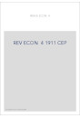 REVUE D'HISTOIRE ECONOMIQUE ET SOCIALE T4 (1911)