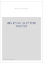 REVUE D'HISTOIRE ECONOMIQUE ET SOCIALE T26-27(1940-1949)