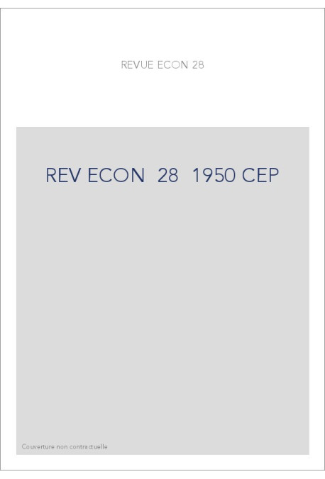 REVUE D'HISTOIRE ECONOMIQUE ET SOCIALE T28(1950)