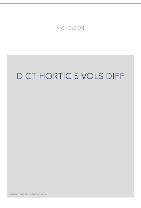 DICT HORTIC 5 VOLS DIFF