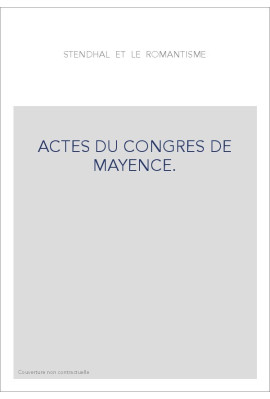 ACTES DU CONGRES DE MAYENCE.