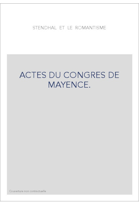 ACTES DU CONGRES DE MAYENCE.