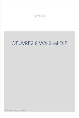 OEUVRES 8 VOLS rel DIF