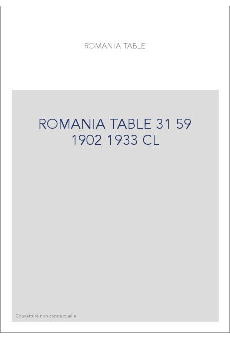 ROMANIA T 31-59(1902-1933)CL