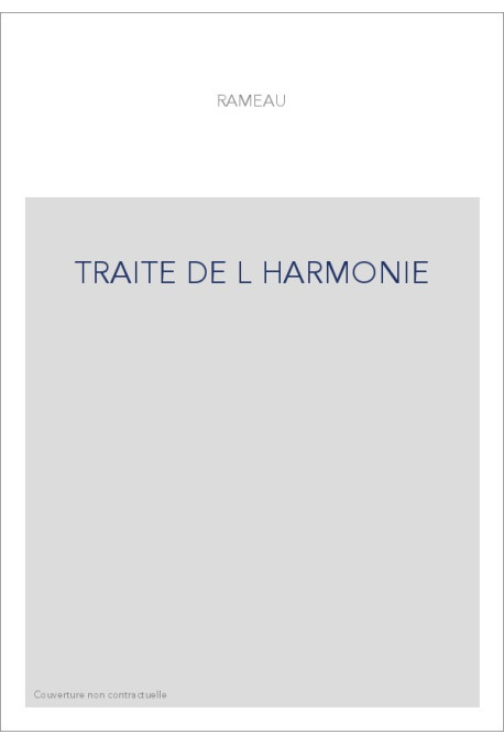 TRAITE DE L HARMONIE