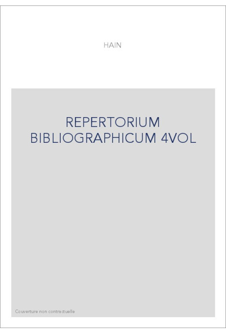 REPERTORIUM BIBLIOGRAPHICUM.