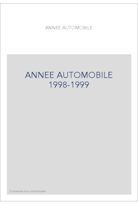 ANNEE AUTOMOBILE 1998-1999