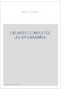 OEUVRES COMPLETES. LES EPIGRAMMES.