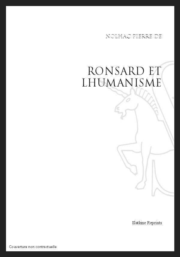 RONSARD ET L'HUMANISME.